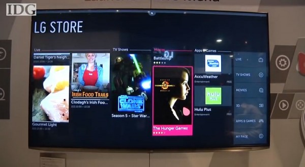 WebOS в телевизорах LG имеет графическую оболочку