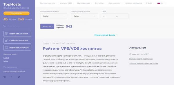 Присмотритесь к рейтингу виртуальных серверов и выбирайте лучшее